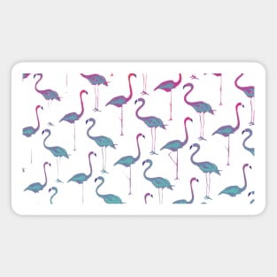 Pink blue flamingo art pattern-nature Magnet